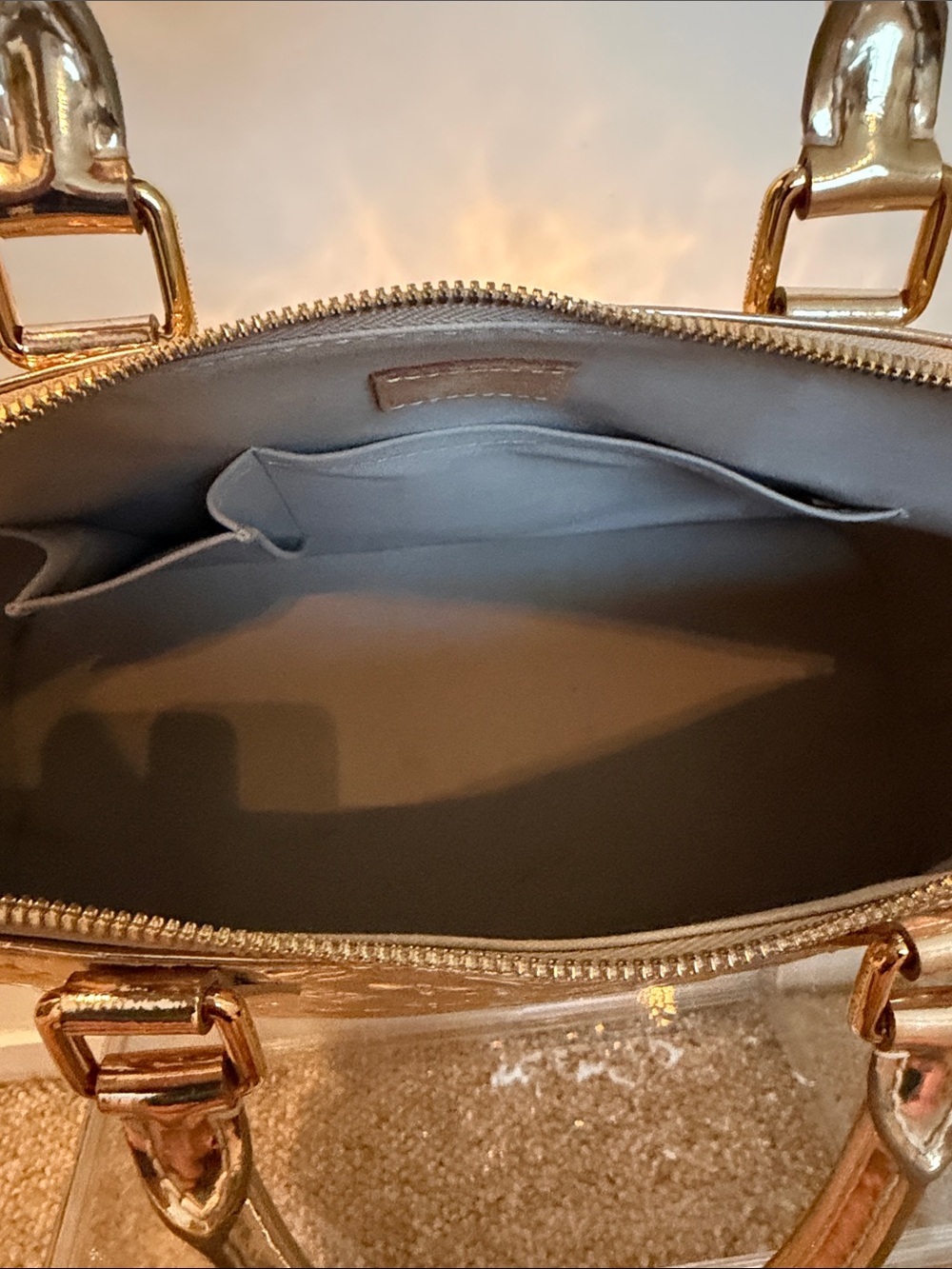 Louis Vuitton Metallic Gold Monogram Alma Satchel - Picture 3 of 5
